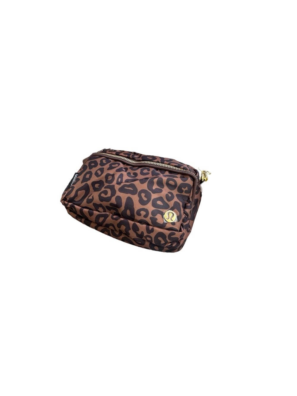 Leopard Print Crossbody Bag with Brown Strap - Picture 4 of 4